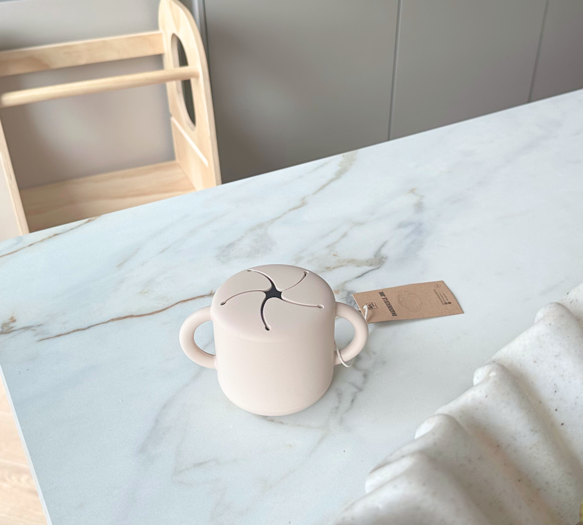 Snackbeker Beige - Snack Cup - Snackcup van Jean's Goods