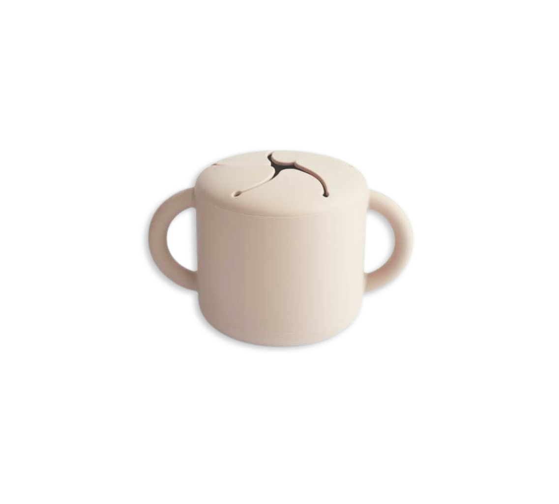 Siliconen Snackbeker June - Snack Cup Beige - Snack beker