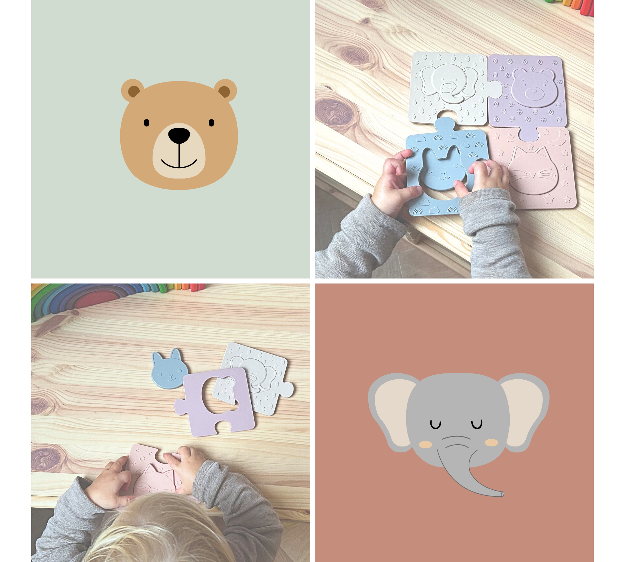 Baby Ontwikkelings Puzzel, Dieren Vormenpuzzel, Baby Dieren Puzzel