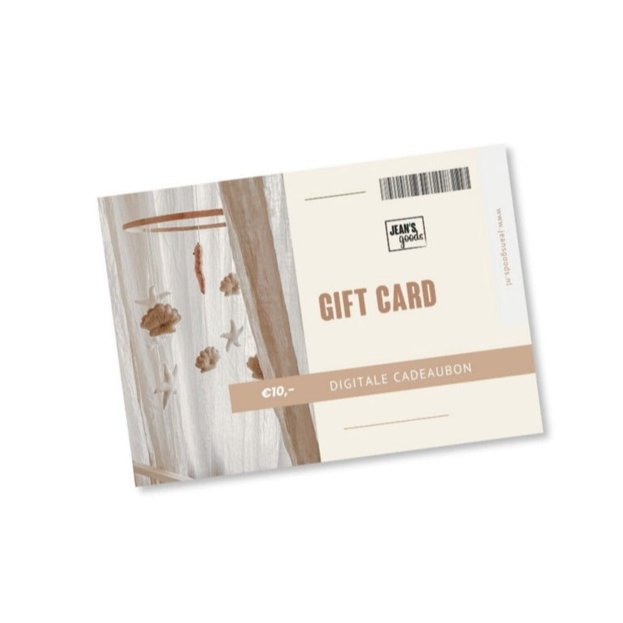 Digitale cadeaubon, gift card, cadeaukaart