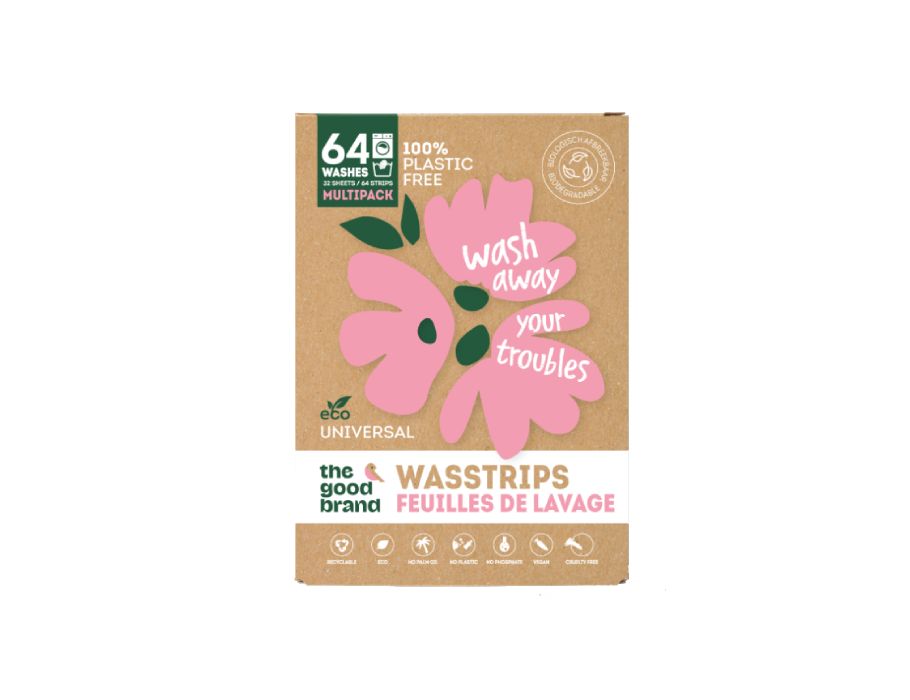 wasstrips doosje van The Good Brand met frisse bleomengeur