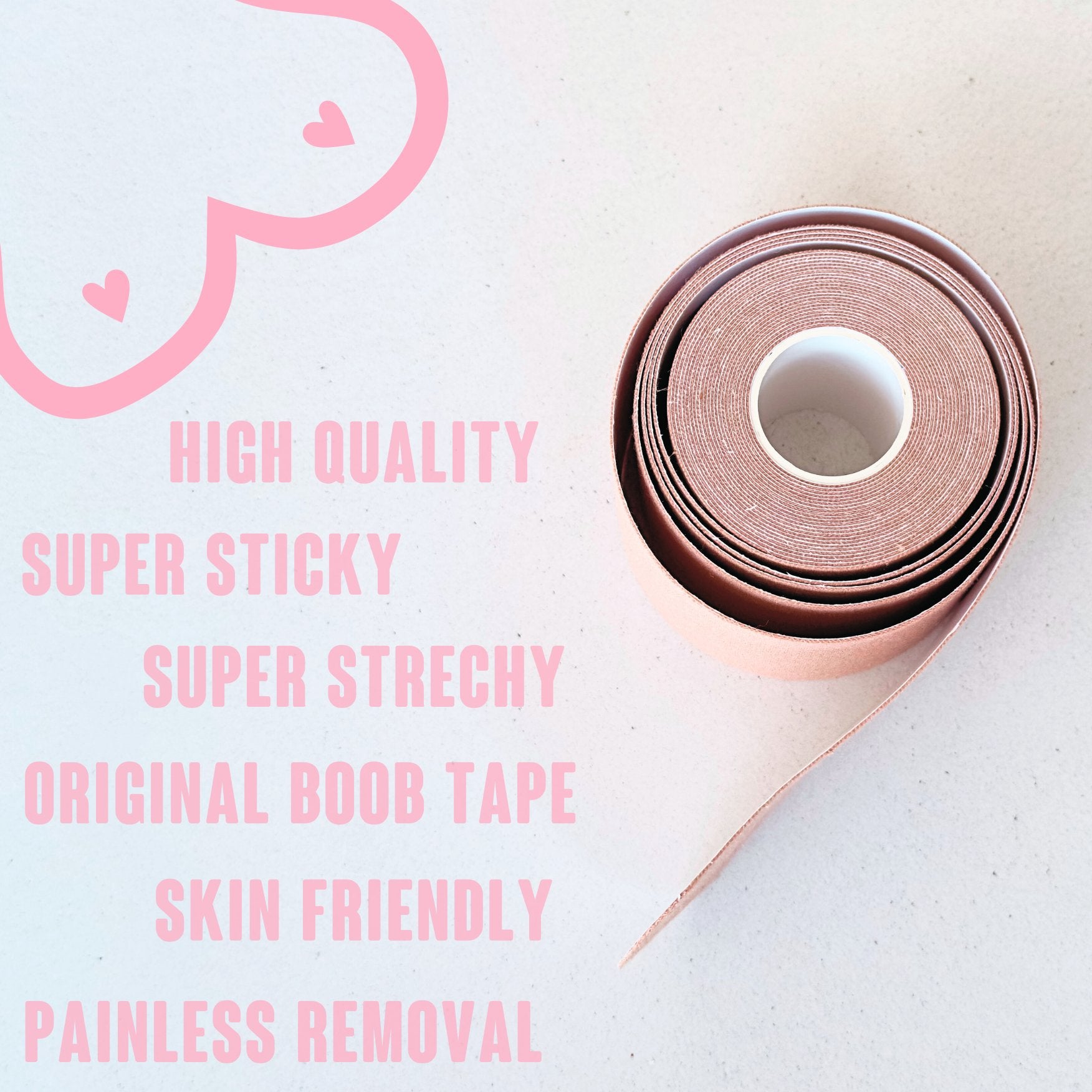 Beste Boob Tape, Huidvriendelijke Boobtape, Boobtape, Fashiontape, Fashion Tape