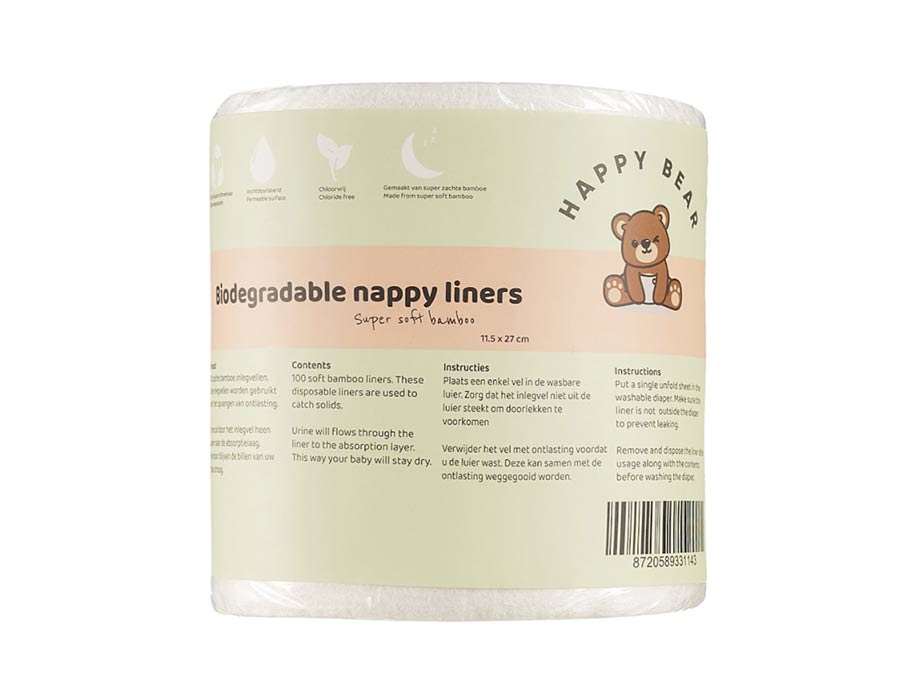 Bamboe inlegvellen voor wasbare luiers - 100 stuks - Jean's goods