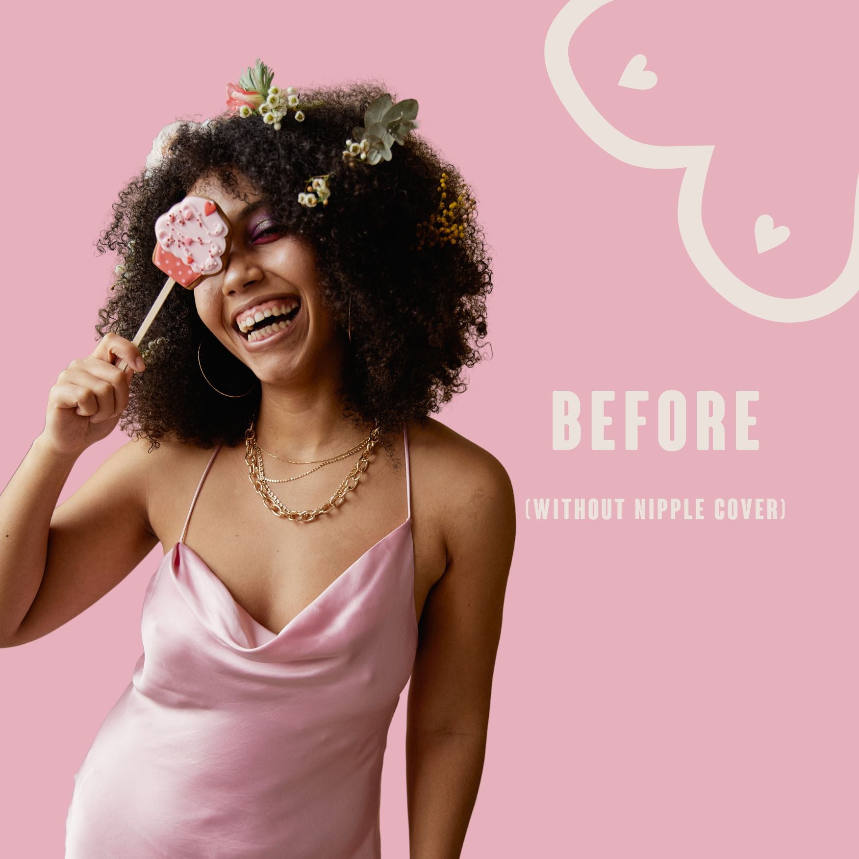 Before foto, Nipple covers, Plak BH, Tepelcovers, Tepelplakkers