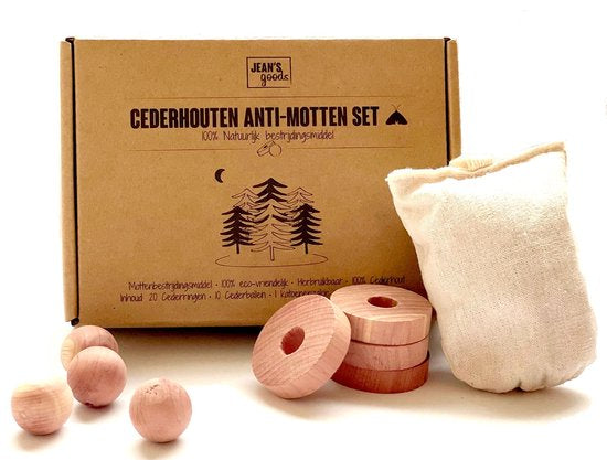 Cederhouten anti-motten set - Jean's goods