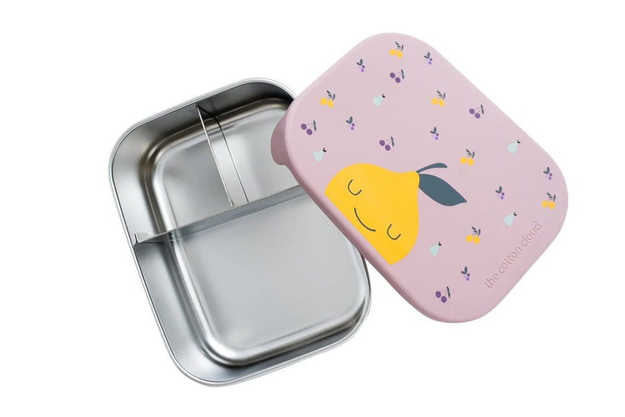 Broodtrommel rvs - paars - The Cotton Cloud - Lunchbox met vakjes